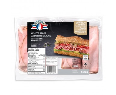 White Cooked ham