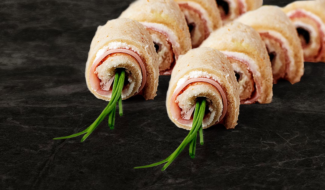 Ham and Goat Cheese Roll-ups