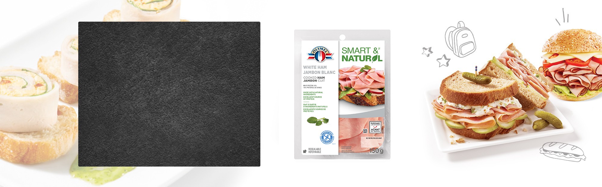 Shaved Cooked White Ham Olymel Smart & Natural