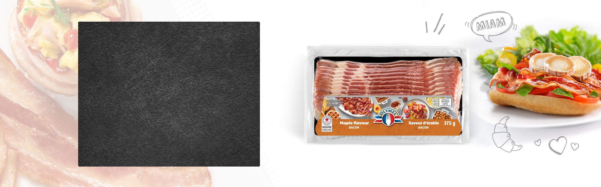 Bacon fumé naturellement à saveur d'érable