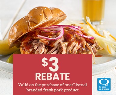 $3 rebate on the purchase of any Olymel prepackaged fresh pork product
