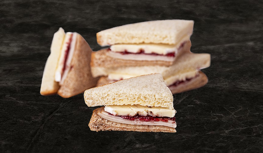 Turkey Brie and Cranberry Snack Sandwich
