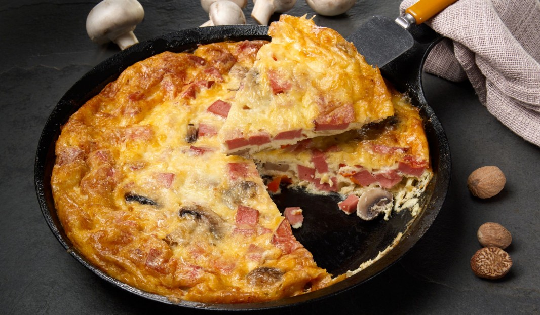 Bologna frittata with vegetables 