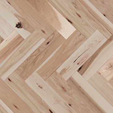 Natural Hickory Hardwood flooring / Natural Mirage Herringbone