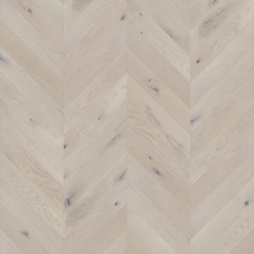 White White Oak Hardwood flooring / Snowdrift Mirage Chevron