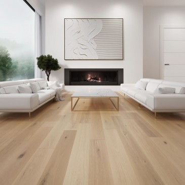 White White Oak Hardwood flooring / White Mist Mirage Flair