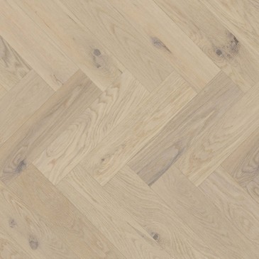 White White Oak Hardwood flooring / Rachel Mirage Herringbone